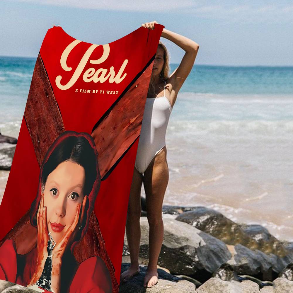 

Horror Film P-pearl Microfiber Blanket Quick Drying Beach Towels Oversized Printing Super Absorbent Pool Towel Blanket W40*H60(CM)
