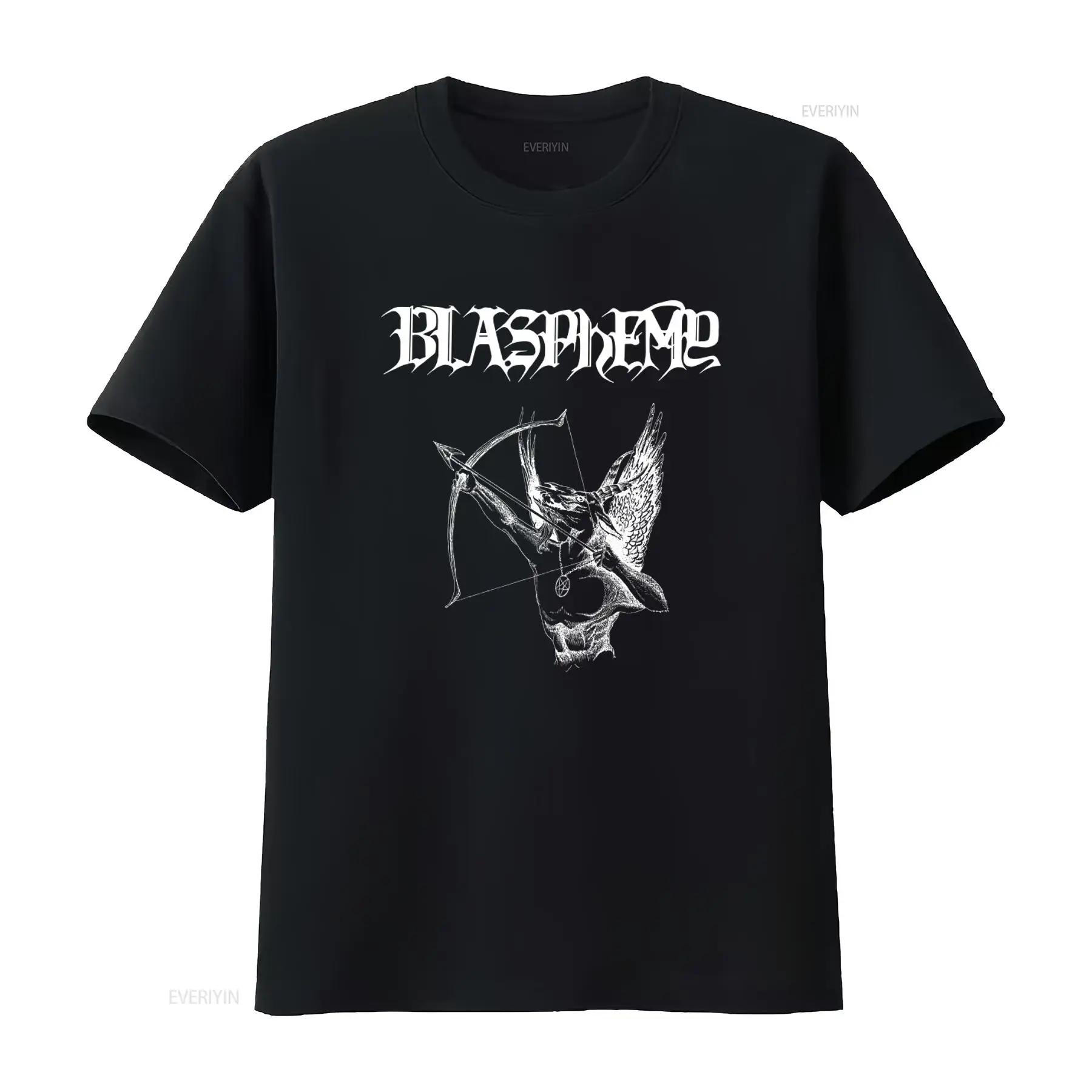 

Blasphemy Rock Band T Shirt Gothic Archangel Design for Men and Women vintage Washed Casual streetwear graphic Comfortable - ... S разноцветный