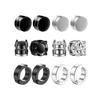 1-10 Paar modisches magnetisches Zirkon-Edelstahl-Fake-Ohrring-Set für Herren, ohne Ohrloch