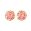 Retro flower earrings temperament three-dimensional diamond-set gradual change enamel color drip oil advanced new stud earrings women