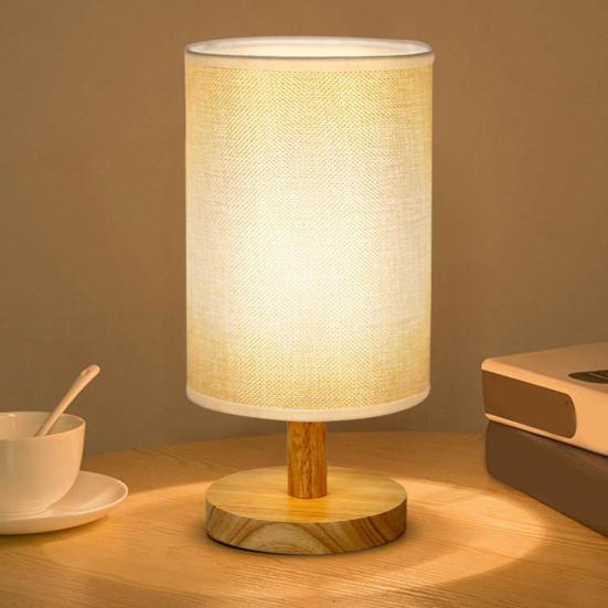 Small Table Lamp Bedside Light Flicker Free Soft Glow Eye Protection USB Warm LED Light Reading Lamp