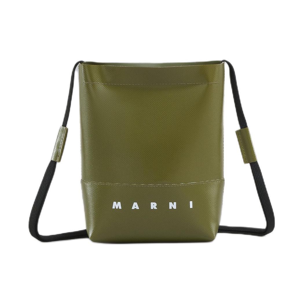 

Marni Museu Micro Logo Print Zipper Closure Shoulder Bag Men Shoulder Bag Green SBMQ0068A0P576900V67 Basic Set (Bag+Dust Bag)