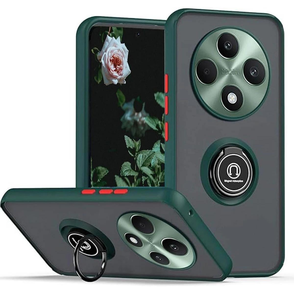 

Чехол Armor Matte для OPPO Reno 12F 12FS 5G Reno12 F FS, чехол-кольцо, магнитный держатель, подставка, противоударный чехол, Fundas OPPO Reno 12F 5G темно-зеленого