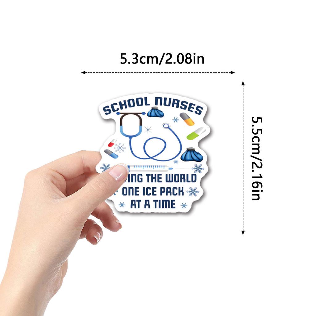 55 New School Nurse Graffiti Stickers Decorative Skateboard Mobile Phone Waterproof Stickers