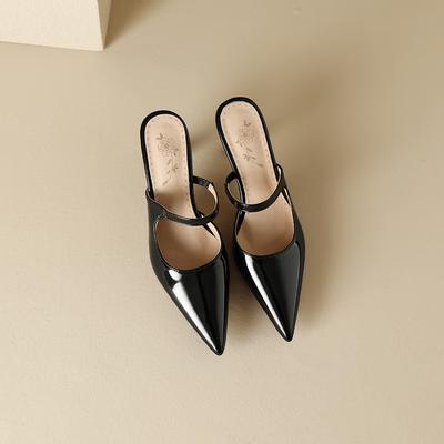 New Summer Casual Black Rose Women Slippers Slides Sexy High Heel Lady Slingback Shoes Plus Big Small Size 12 32 43 46 48