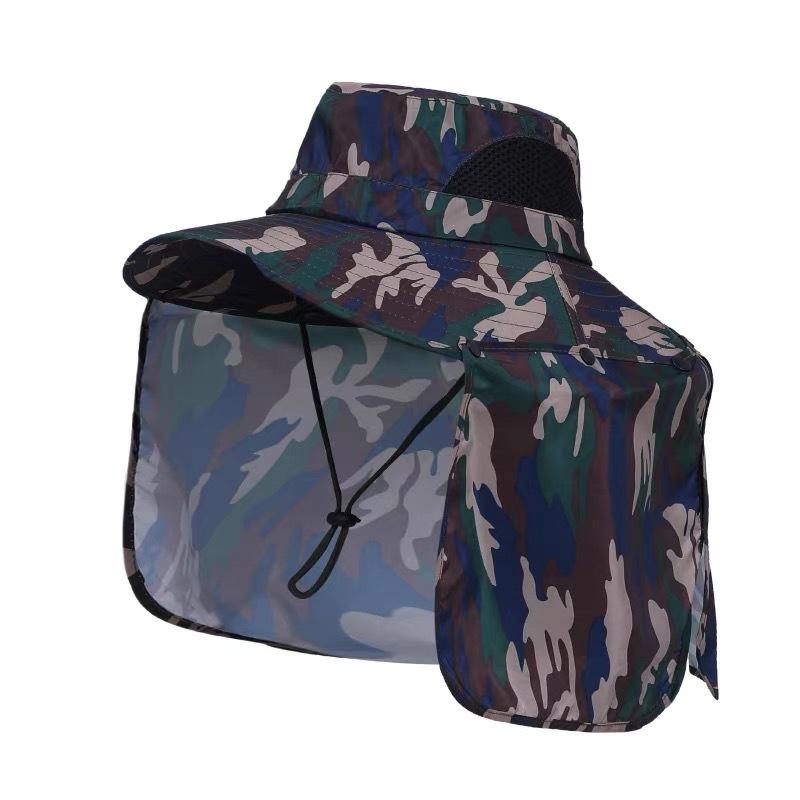 Shawl Hat Men'S Summer Outdoor Fishing Hat Mountaineering Sun Protection Hat Women'S Visor Hat Big Edge Bucket Hat Camping Neck Protection