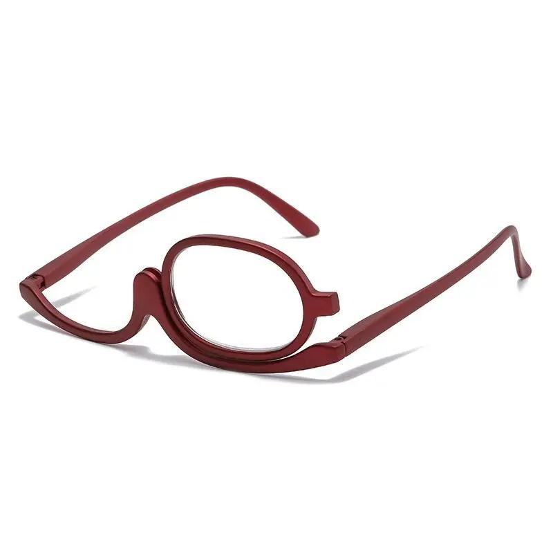 Fashion Women Makeup Reading Glasses Magnifying Flip Down Cosmetic Readers Eye Glasses For Women +1.0 To +4.0