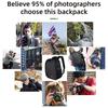 Waterproof Outdoor Camera Shoulder Bag for Canon Nikon Sony DSLR Large Capacity Travel Backpack Black