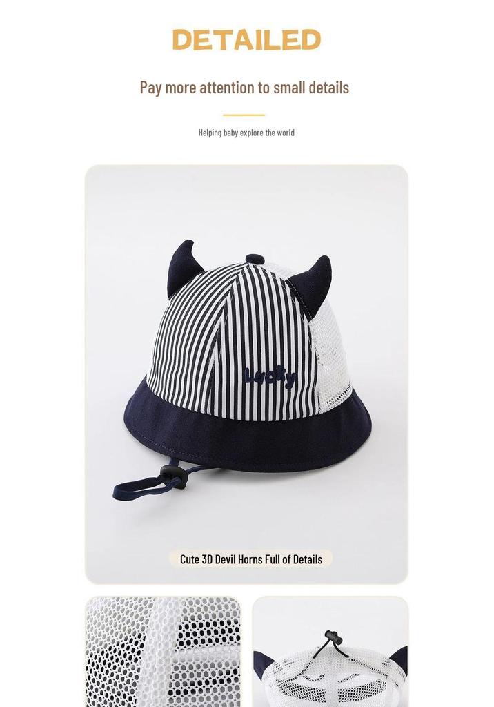 Breathable Mesh Summer Baby Bucket Hat - Sun Protection for Boys & Girls