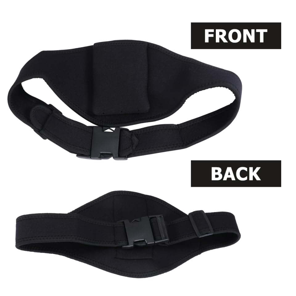 VICASKY Instructor Microphone Belt, Adjustable Microphone Transmitter Pouch, Lightweight and Durable, for Waist, Black