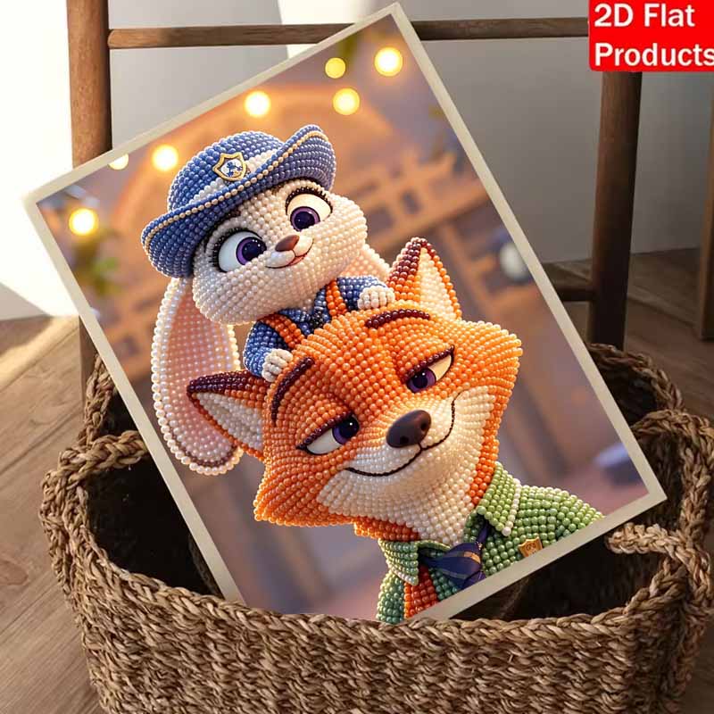 Disney Pearl Painting Handmade Judy Hopps And Nick Wilde Pearl Kit Home Decoration Painting