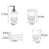 4 Pieces Toothbrush Holder Soap Dispenser Apartment Essentials Acrylic Soap Dish Bathroom Accessories Set for Countertop