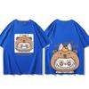 Lässiges Unisex-Kurzarm-T-Shirt Druck Damen-T-Shirts Baggy Baggy Rundhals Lässige Oberteile Labu