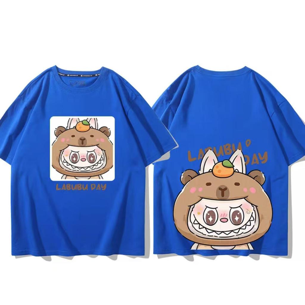 Lässiges Unisex-Kurzarm-T-Shirt Druck Damen-T-Shirts Baggy Baggy Rundhals Lässige Oberteile Labu