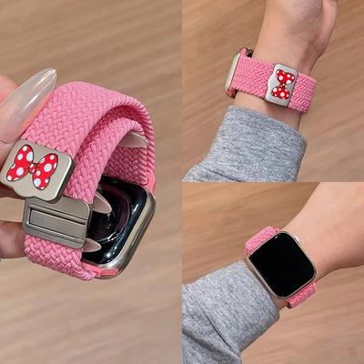Cartoon Schattige Strik Magnetische Band Voor Apple Watch Band Ultra2 49mm 45mm 44 41 42 Correa Band Voor Iwatch Series 10 9 8 SE 7 6