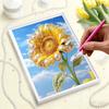 DIY Diamond Art Pearl Painting Kit for Adults, Sunflower Special Shaped Pearl Art Painting Wall for Home Office Decor Handmade Gift