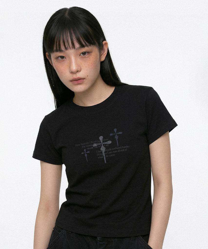 Kichieoli Wounded Cross T-Shirt (Black)