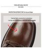 Women's Retro Thick-Sole Round-Toe Leather Knight Boots, Chunky Heel, Plus Velvet, Western Cowboy Style, Sizes 34-47