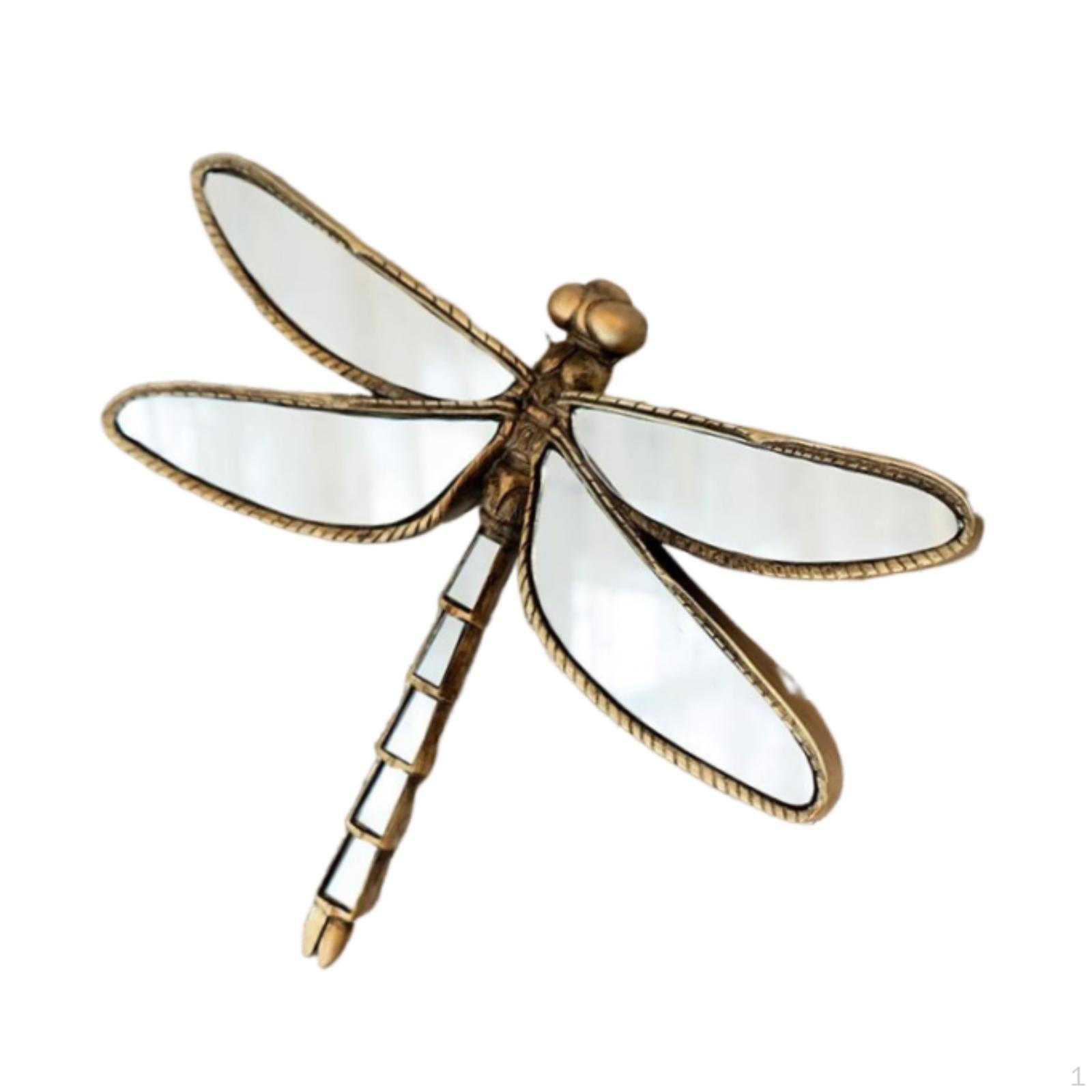 Decorative Animal Figurine Made of Mirrored Resin with A Golden Frame – Creative, Compact Wall