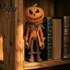 Halloween Pumpkin Man Figurine Figurine, Resin Figure, Classic Ghost Spooky Gentleman Statue for Office Face Desktop Ornament Home Tabletop Decoration