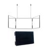 Raatel for and with and Three-Way Mirror, Wall-Mounted, Bathrooms, Sinks, Tabletops, Foldable, Storage, Self-Cut Self-Color (Black)