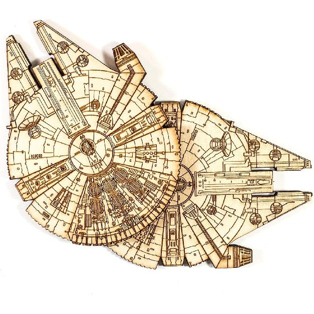 Coaster - MFalcon Coaster Set of 2 Raw Wood