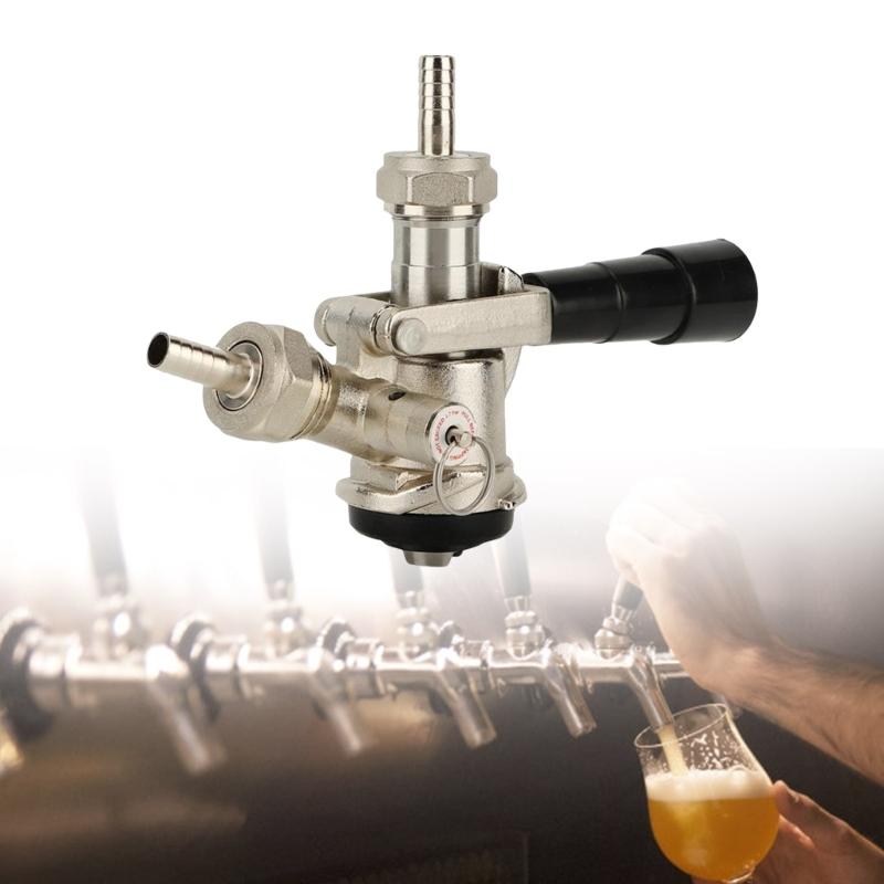 Kegs Couplers Draft Beer Dispensing Head Kegs Tap Dispenser Beer Kegerator Tap Beer Barbs Connectors Stainless Steel Texture