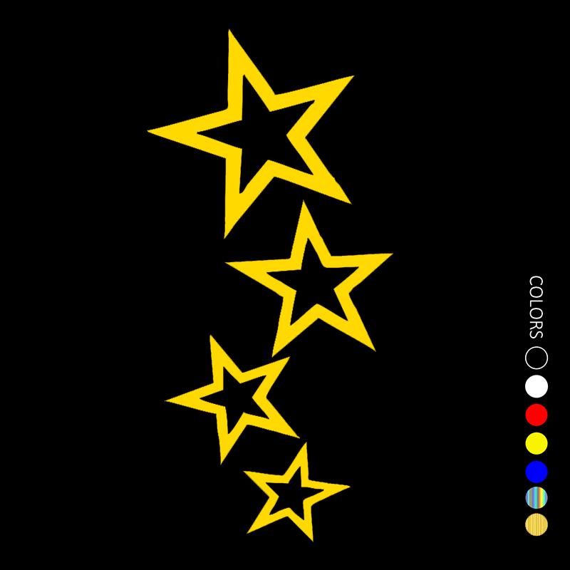 12x24 Cm Stars Car Sticker Vinyl Car Decal Waterproof Stickers On Car Truck Bumper Rear Window No Background