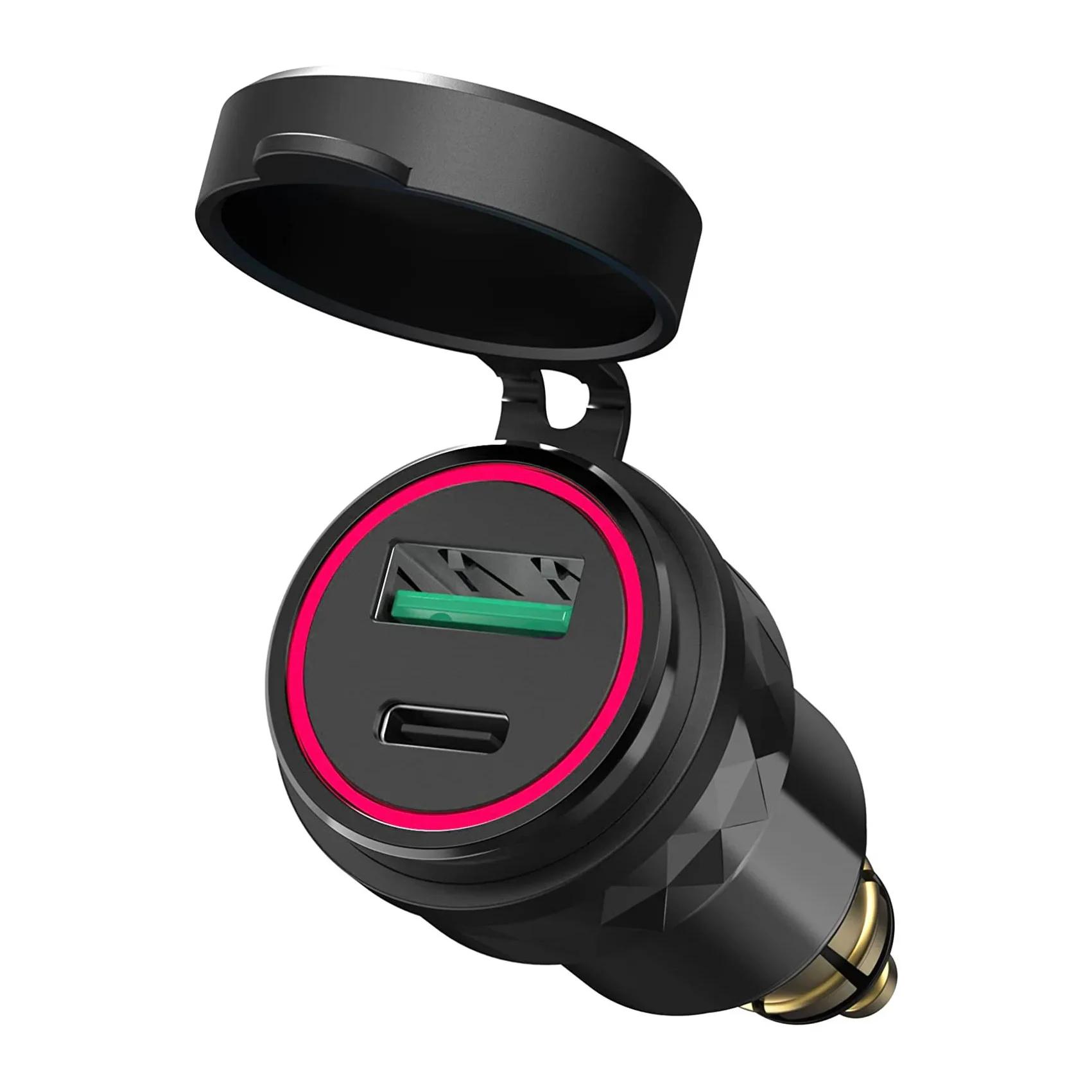 

Мотоциклетный алюминиевый сплав DIN Hella Plug USB C адаптер для быстрой зарядки со светодиодным дисплеем для BMW R1250GS G650GS F800 GS GT R1200GS