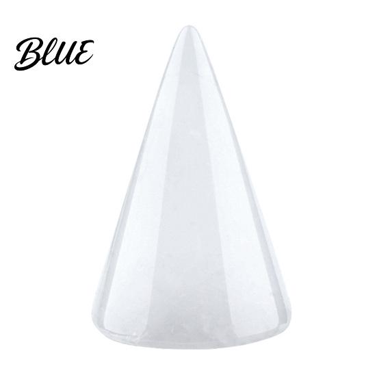 Cone Shaped Ring Holder Crystal Natural Stone Stand Elegant Shape