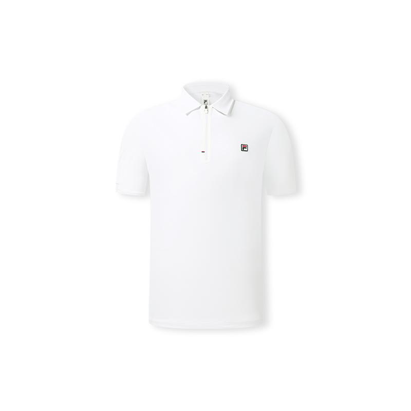 FILA Tennis Moisture-Wicking Antibacterial Fashion Polo Shirt Men tops Jade-White A11M633109FWT M