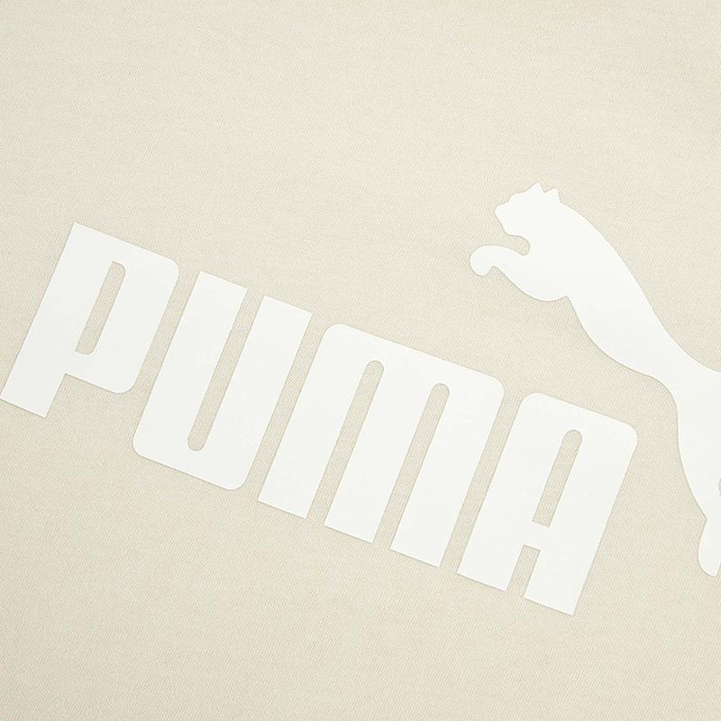 Puma Logo Letter Round Neck Versatile Short Sleeve T-Shirt Women Tops Beige 688938-87