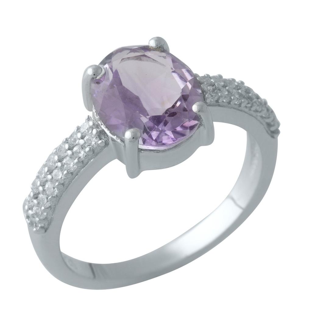Серебряное кольцо с натуральным аметистом 2.45ct (2007258)
