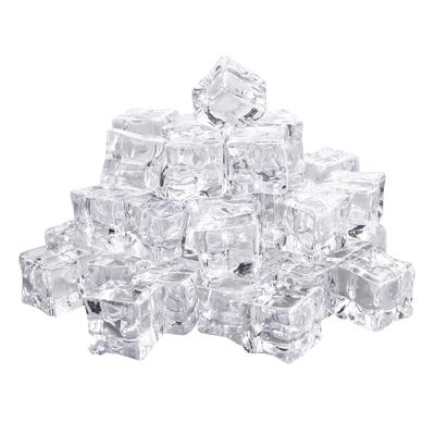 50 Pcs Clear Fake Ice Cubes Acrylic Irregular Shape Vase Fillers Artificial for Photography Props Wedding Party Decorations Ice