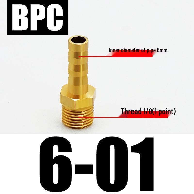 All-Copper Male Thread Fittings: Pagoda Head, PC6/8/10, 4-Point & 6-Point for Water/Gas Hoses