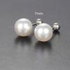 Fashion Simple Sweet Pearl Spiral Beads Small Stud Earrings for Women Korean 3/4/5/6/7mm Party Piercing Jewelry