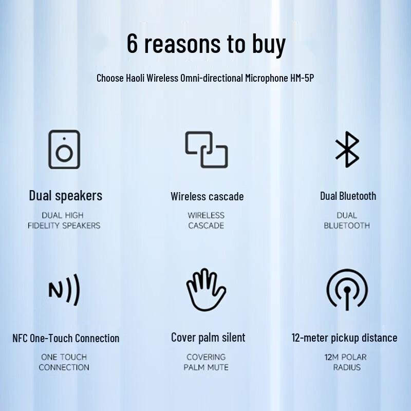 

Horion HM-5P Omnidirectional Conference Microphone & Bluetooth Speaker (CN version)
