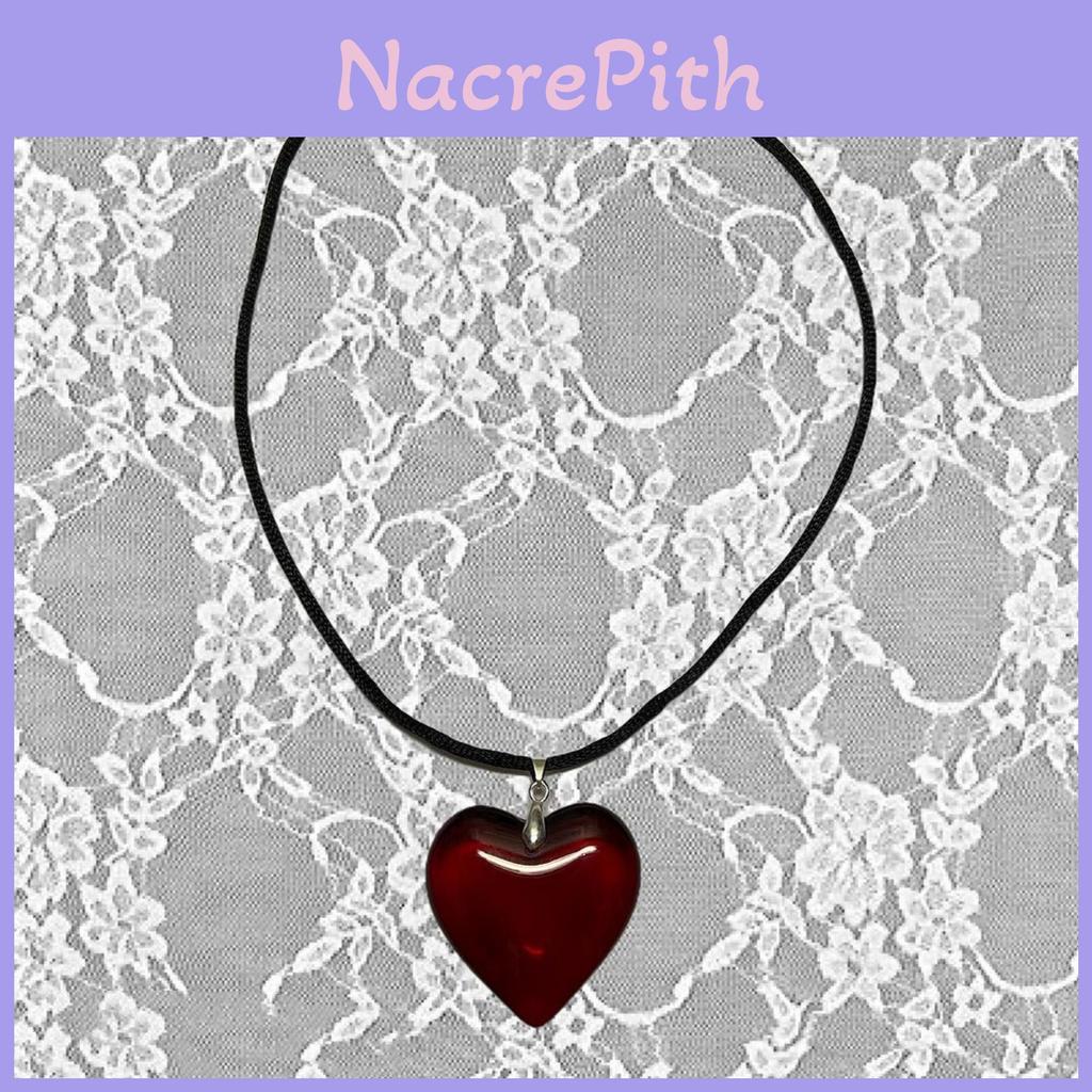 Heart Necklace For Women With Alloy Pendant And Leather Cord Hip Hop Style Jewelry