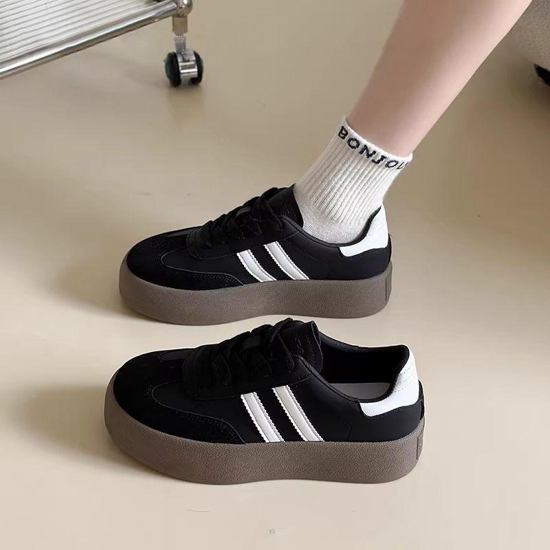 Women's 2026 Spring/Autumn Platform Lace-Up Thick-Soled German-Style Casual Fashion Shoes