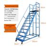 Anti-Slip Movable Climbing Ladder for Warehouse and Supermarket Storage