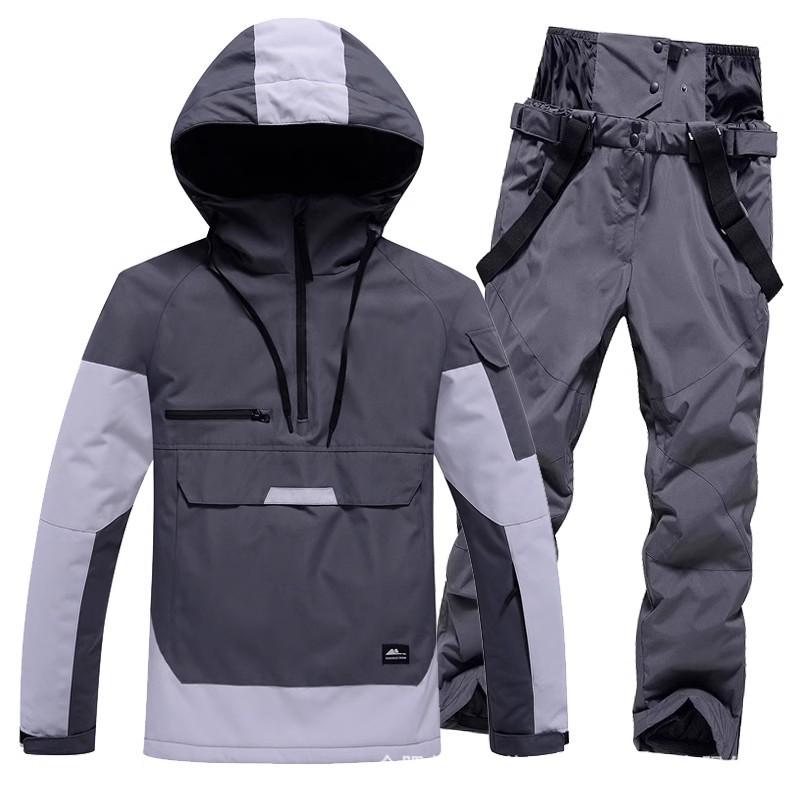 Couple's Ski Suit Set: Windproof, Waterproof, Warm, Breathable - Hoodie for Single/Double Board Skiing.