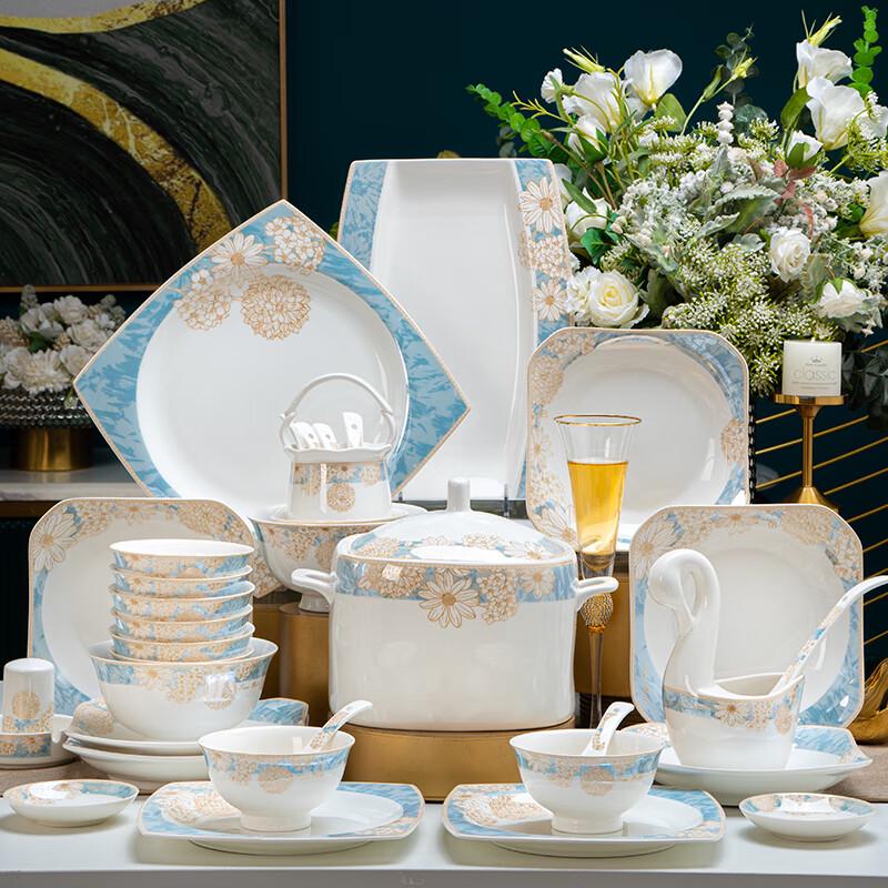 Набор китайской керамической посуды Haoya Jingdezhen из 86 предметов