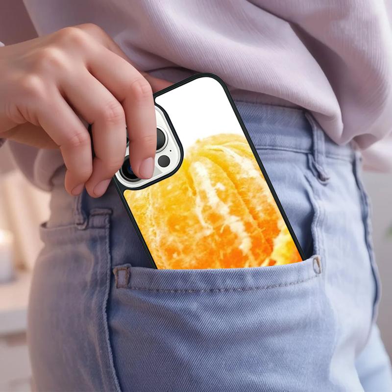 Mandarin Fruit Peeled Phone Case For iPhone 17 Air 15 16e 14 13 Pro Max Coque 12 11 Pro Max PLUS cover