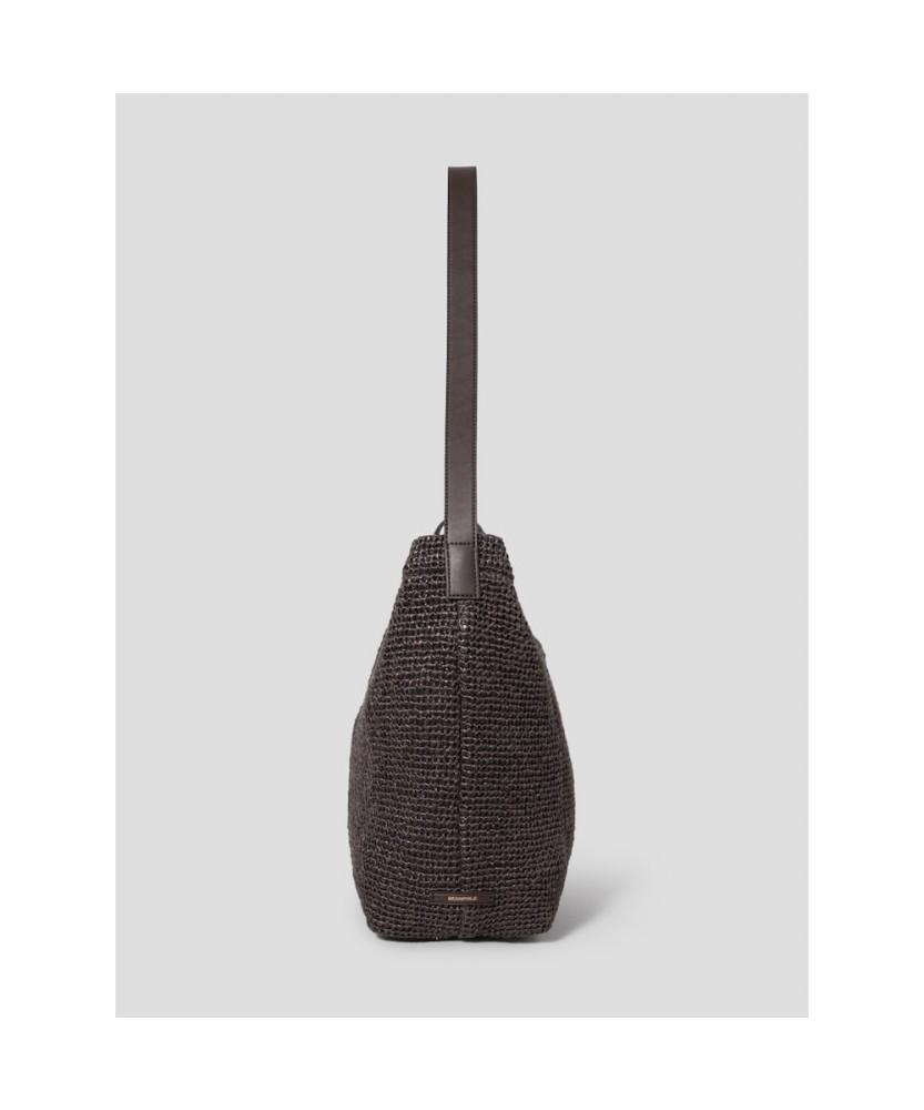 Beanpole Accessory Raffia Shoulder Bag Brown