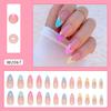 Colorful Plastic Artificial Nail 24Count French Tip Design Multipurpose For Office Event And Social Gatherings