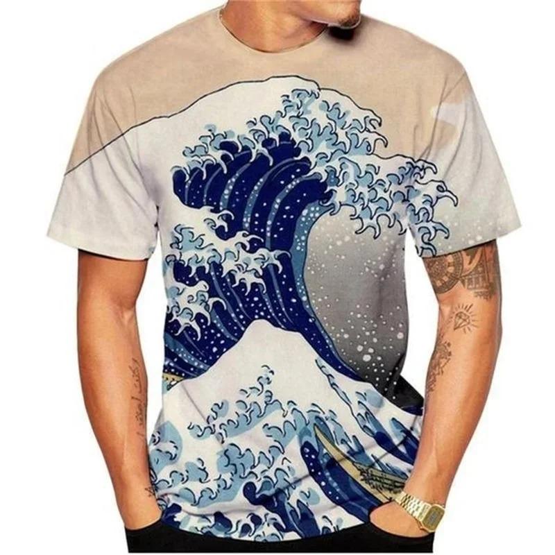 Neues Van Gogh Kunstgemälde 3D-Druck T-Shirt Sternenhimmel T-Shirt Für Männer Kurze Ärmel Street Oversized Tops Damen Klassisches T-Shirt