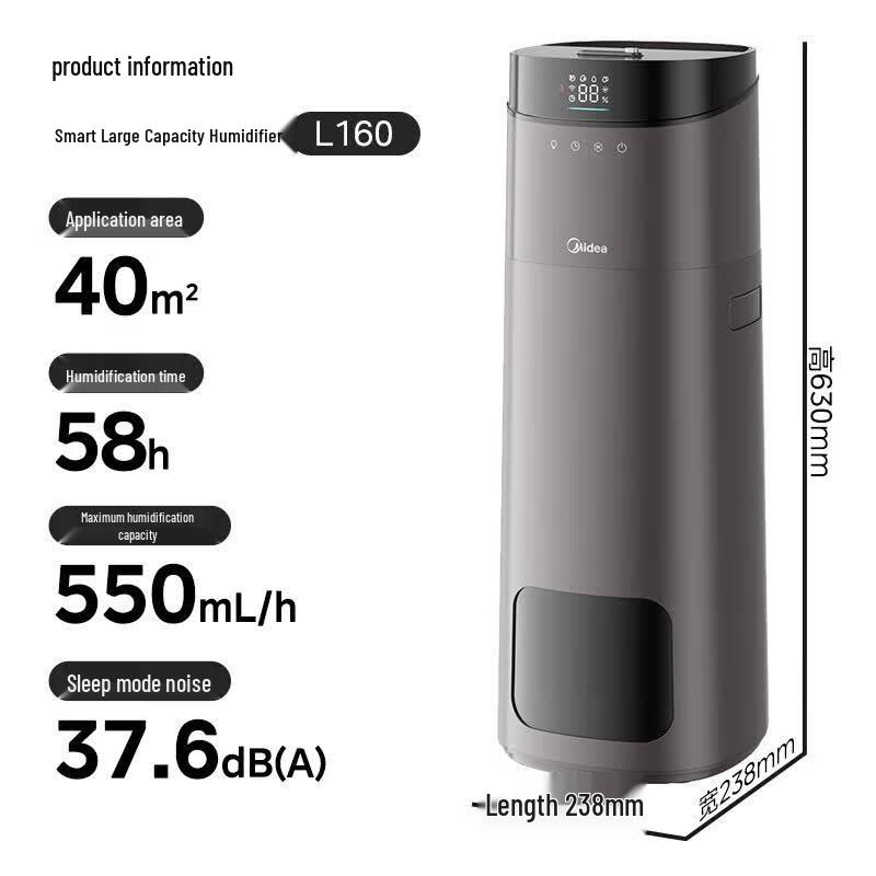 Midea SCK-L160 8L Top-Fill Air Humidifier with AI Control CN plug (adapter included)