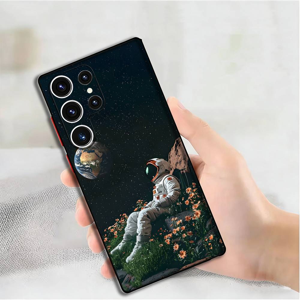 Magic Astronaut Silicone Case For Samsung S25 24 23 22 21 20 Plus Ultra 5G Lite Shockproof Cover