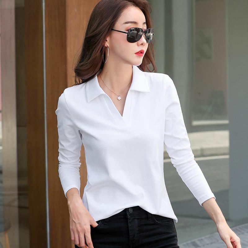 Summer New Women's Long Sleeve Shirt Women's Bottom Shirt Women's T-Shirt Top