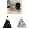 Pu Satin Drawstring Ladies Bag With Drawstring Design For Daily Use